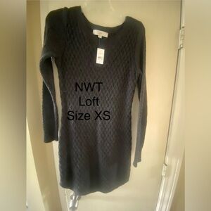 Loft, NWT, size XS, gray wool dress
